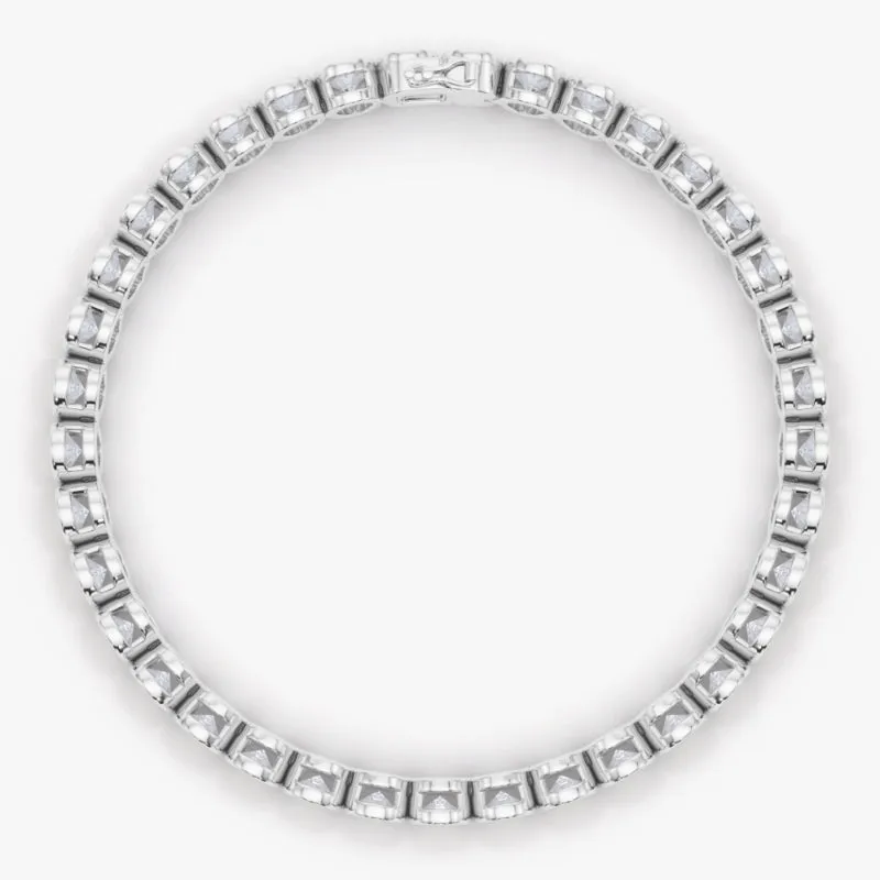 Oval Cut Bezel Diamond Tennis Bracelet