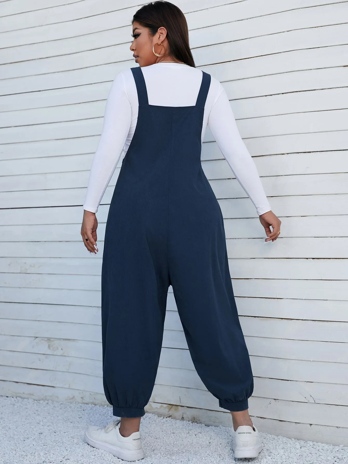 Plus Slant Pocket Overalls Without Tee