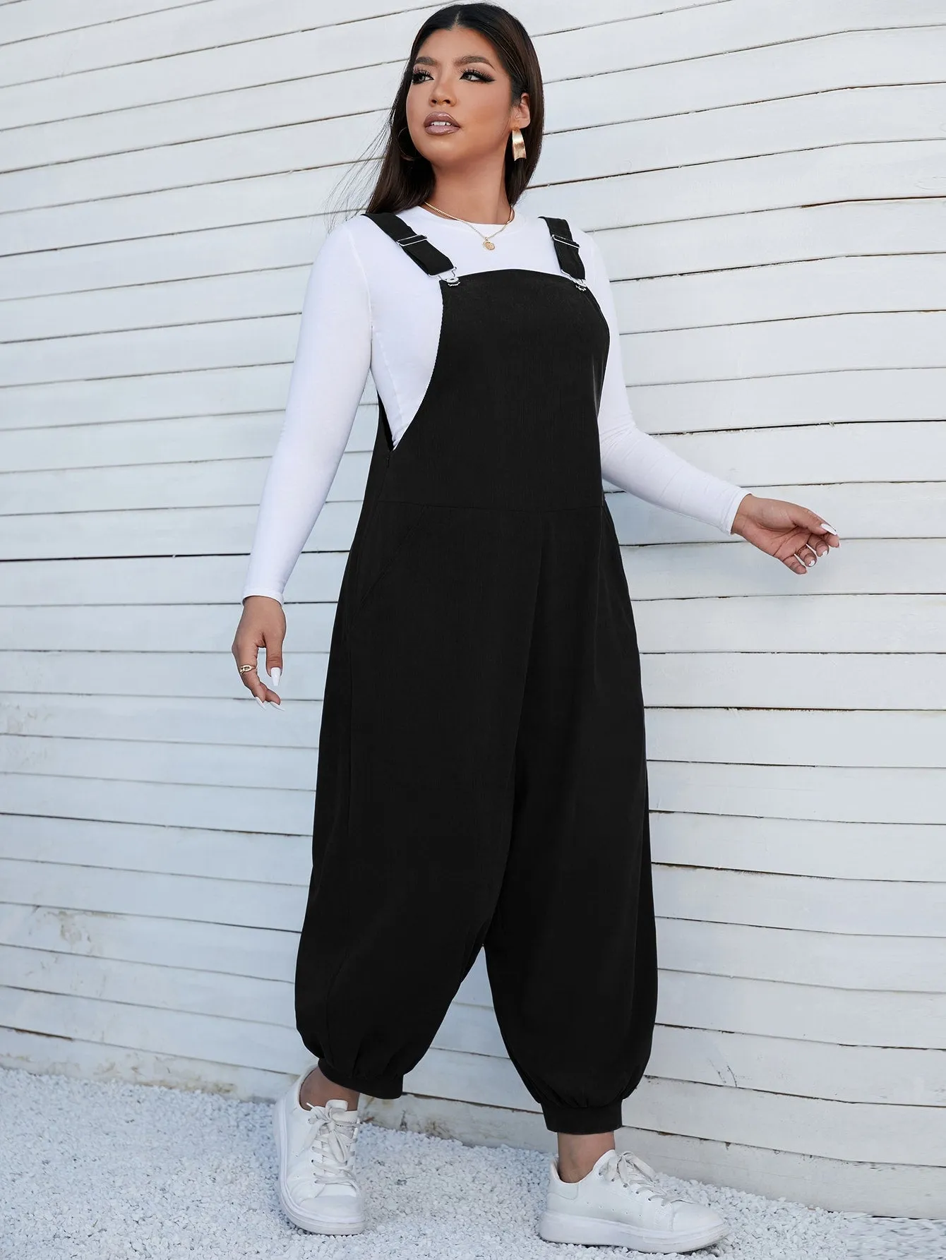 Plus Slant Pocket Overalls Without Tee