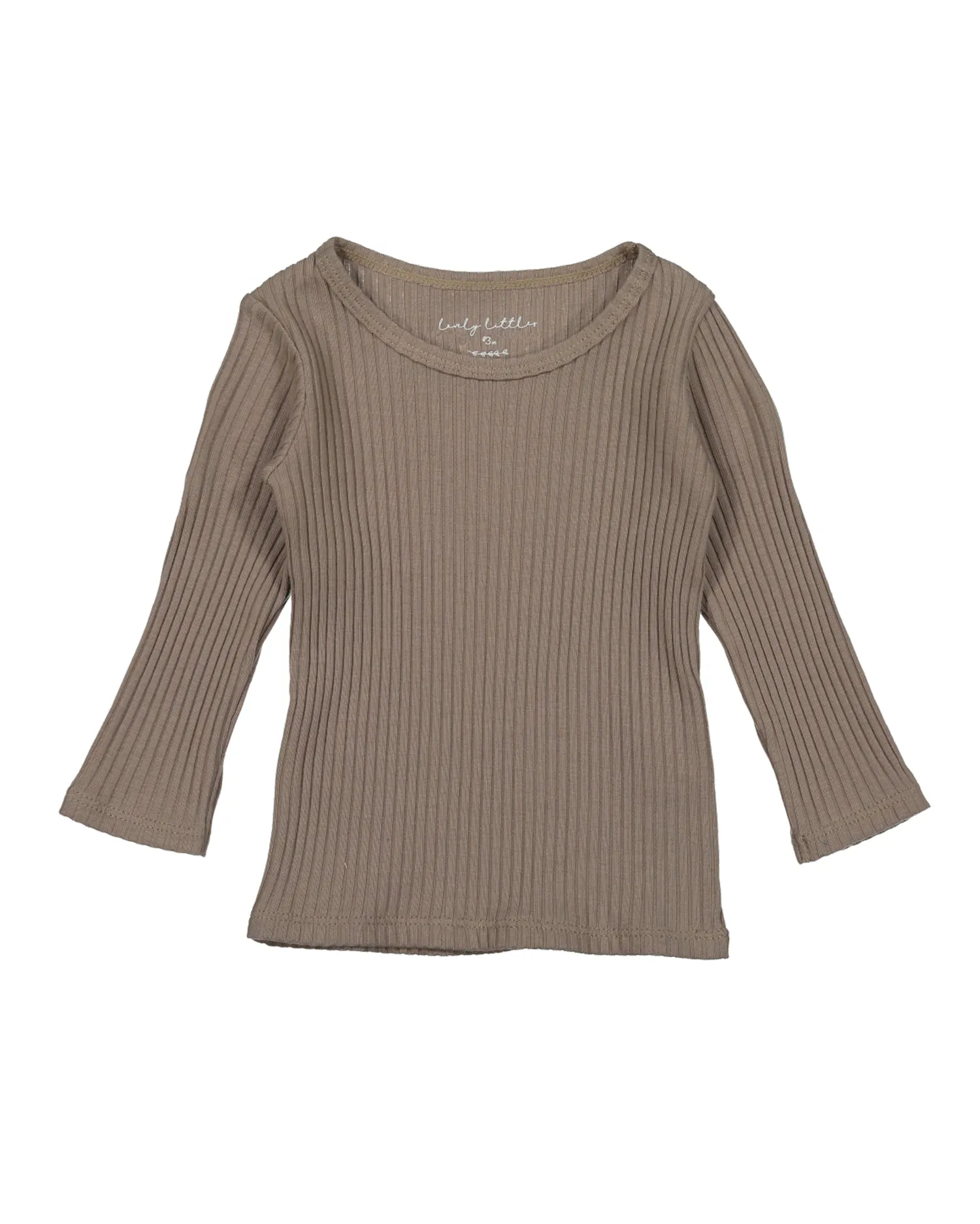 Ribbed Long Sleeve Tee – Taupe