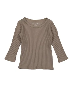 Ribbed Long Sleeve Tee – Taupe