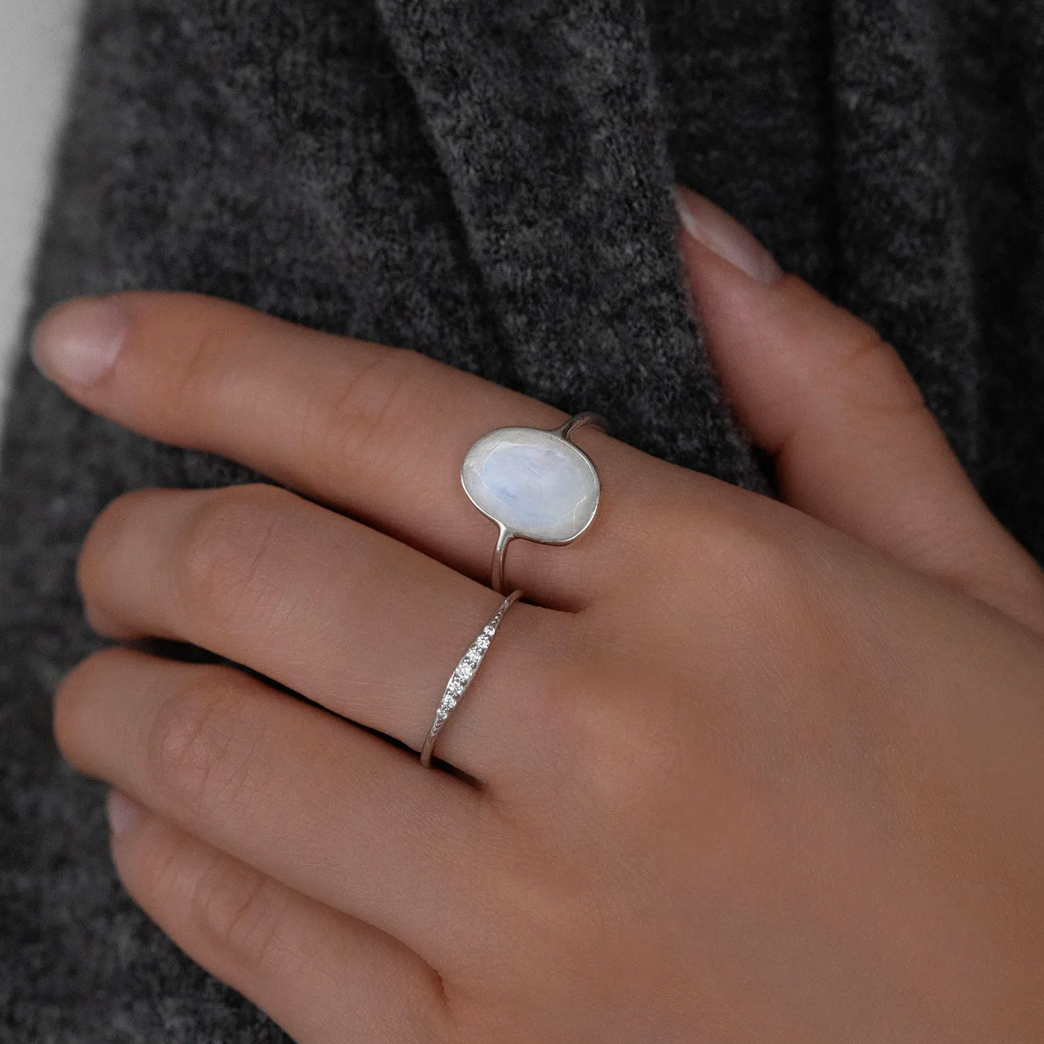 Selena Slice Ring | Moonstone