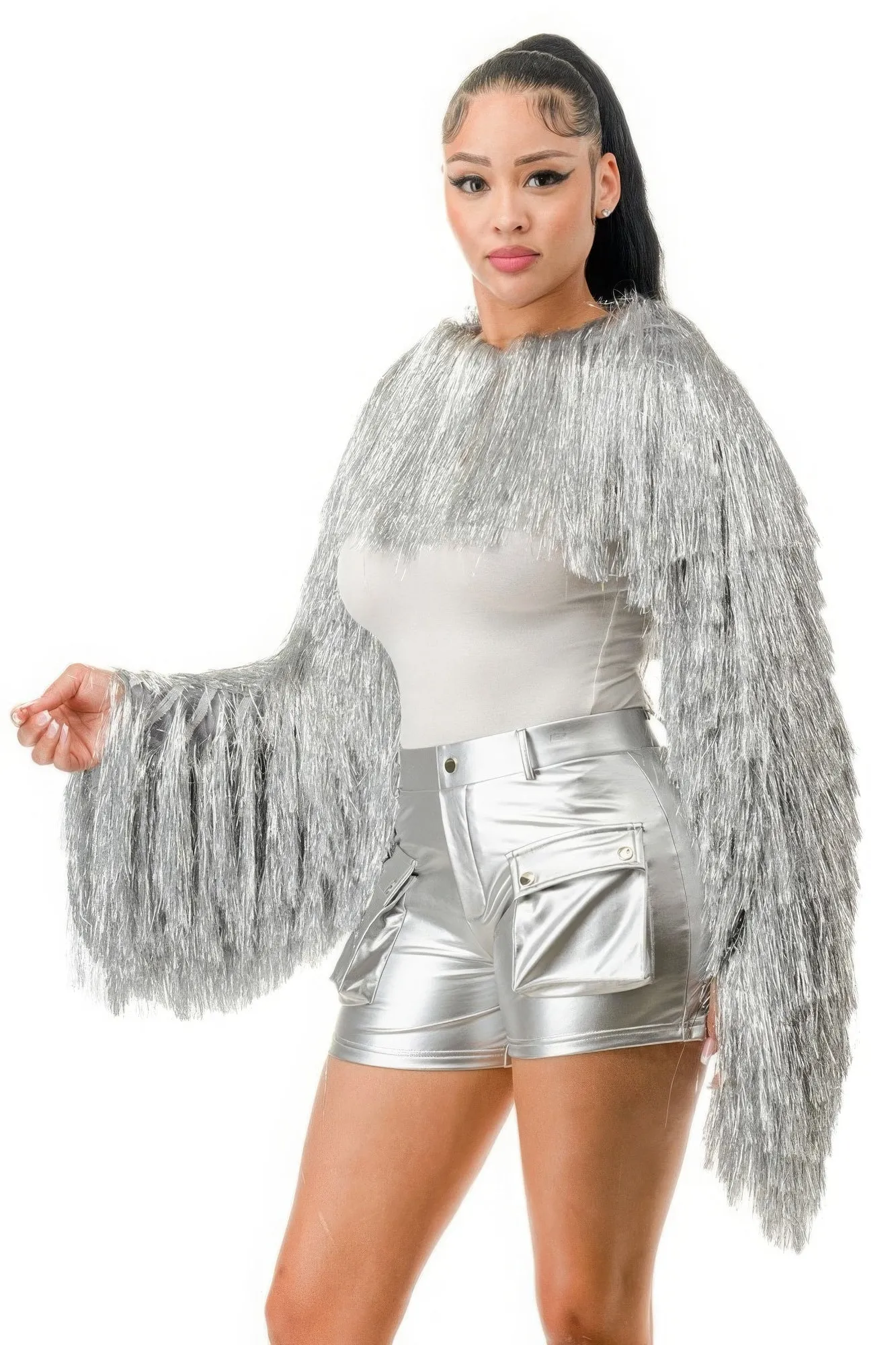 Shake It Up Metallic Bolero Jacket