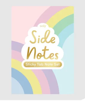 Side Notes Sticky Tab Notes Set Pastel Rainbows