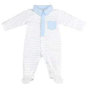 Squares Print Footie | Baby Boy