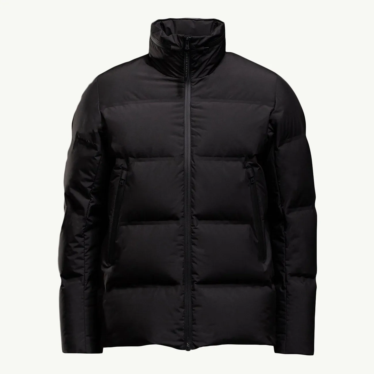 STAND COLLAR SHORT DOWN JACKET BLACK