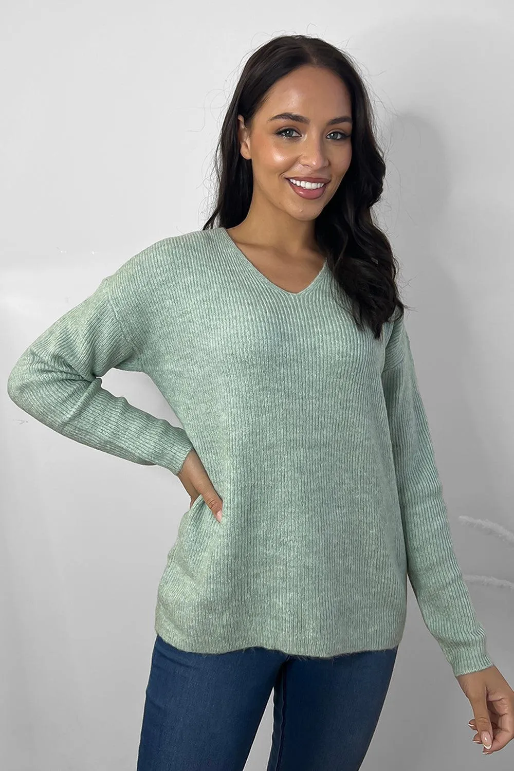 Super Soft Knit V-Neck Jumper