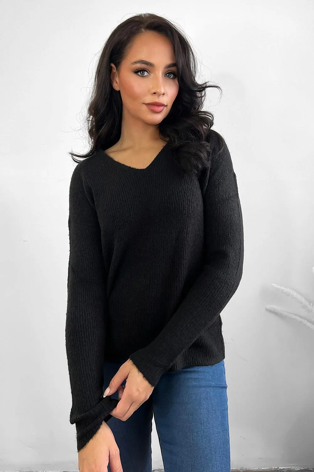 Super Soft Knit V-Neck Jumper