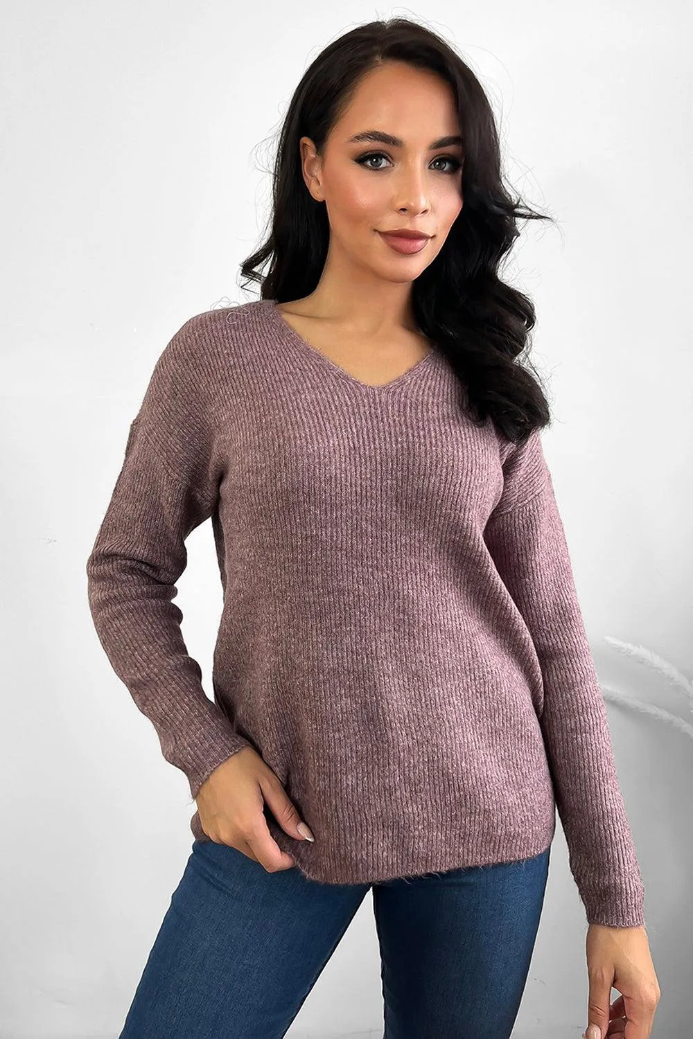 Super Soft Knit V-Neck Jumper