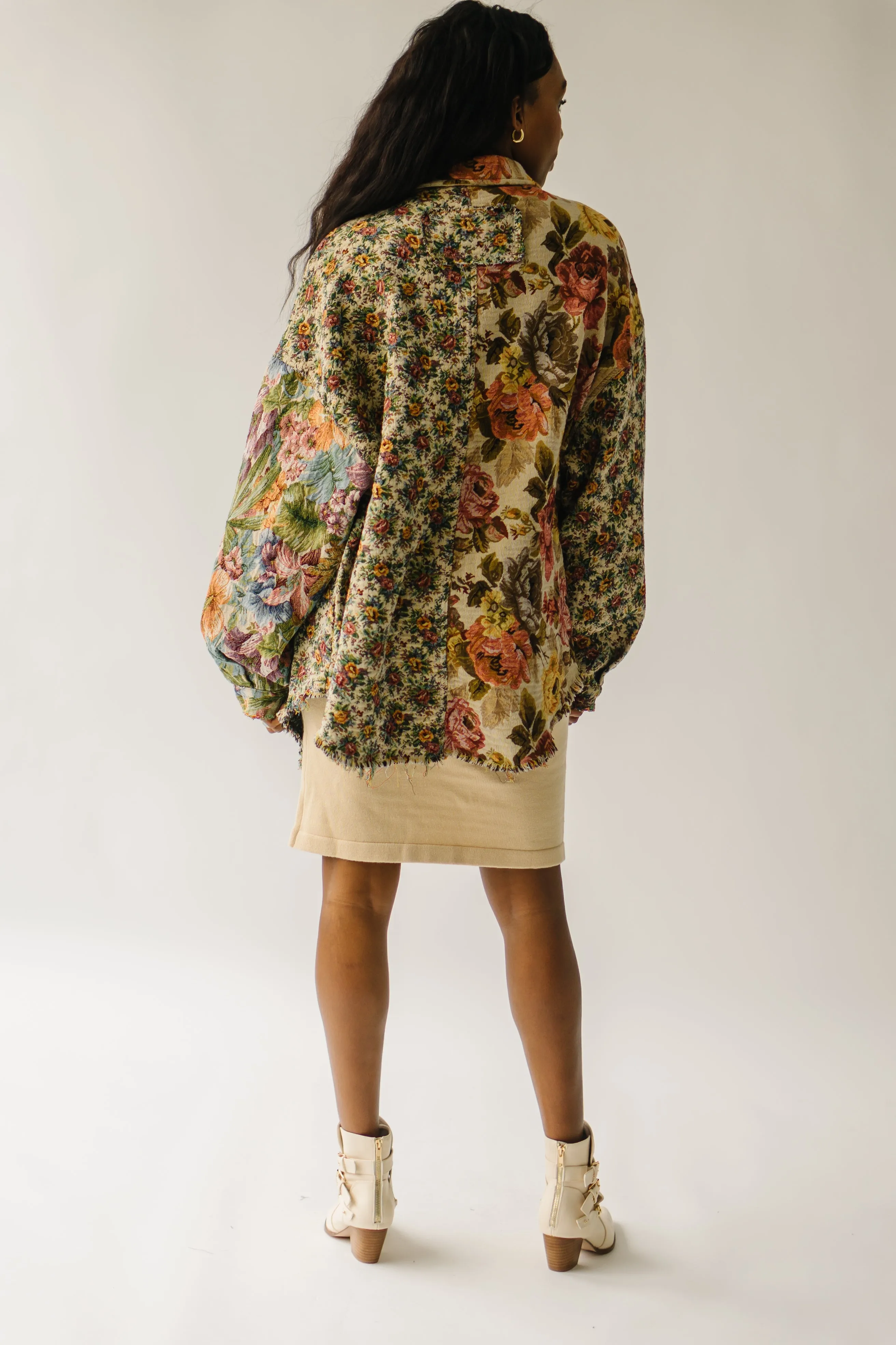 The Cornelia Floral Shacket in Orange Multi