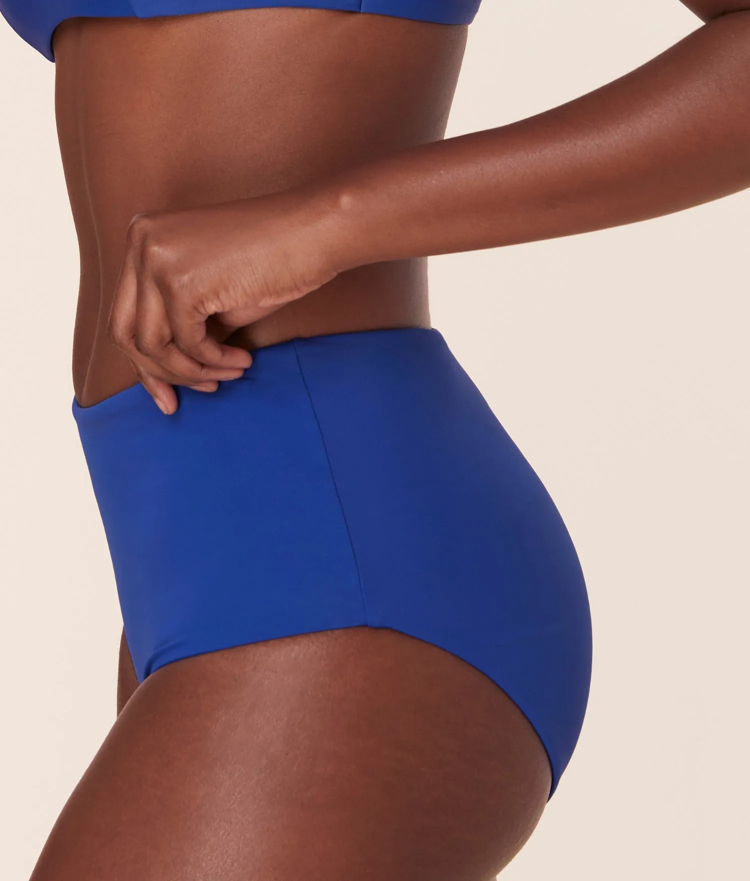 The High Waisted Bottom - Eco Nylon - Mazarine