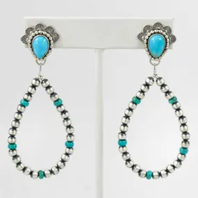 Turquoise and Bead Earrings