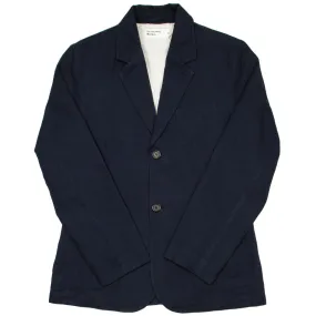 Universal Works - Two Button Jacket Cotton Linen Panama - Navy