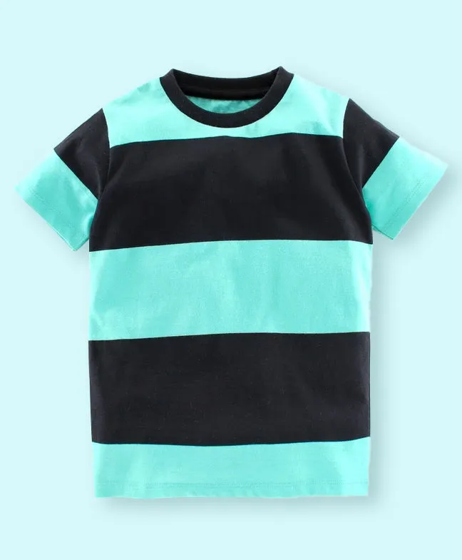 Ventra Boys Striped Blue & Black Nightwear