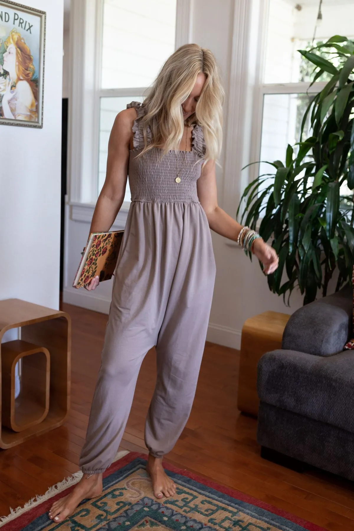 Willow Smocked Harem Jumpsuit - Coco